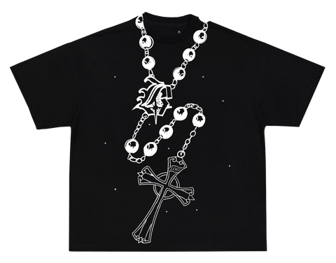 Rhinestone Rosary Tee - Lost Desires [BLK]