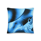 Azure Blue Premium Throw Pillow