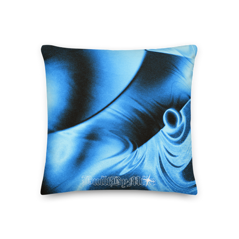 Azure Blue Premium Throw Pillow