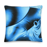 Azure Blue Premium Throw Pillow